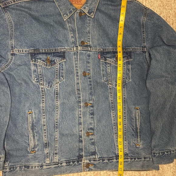 Levis Strauss Red Tab Jean Denim Trucker Jacket Mens sz XL Vintage 90s W… - Picture 7 of 11